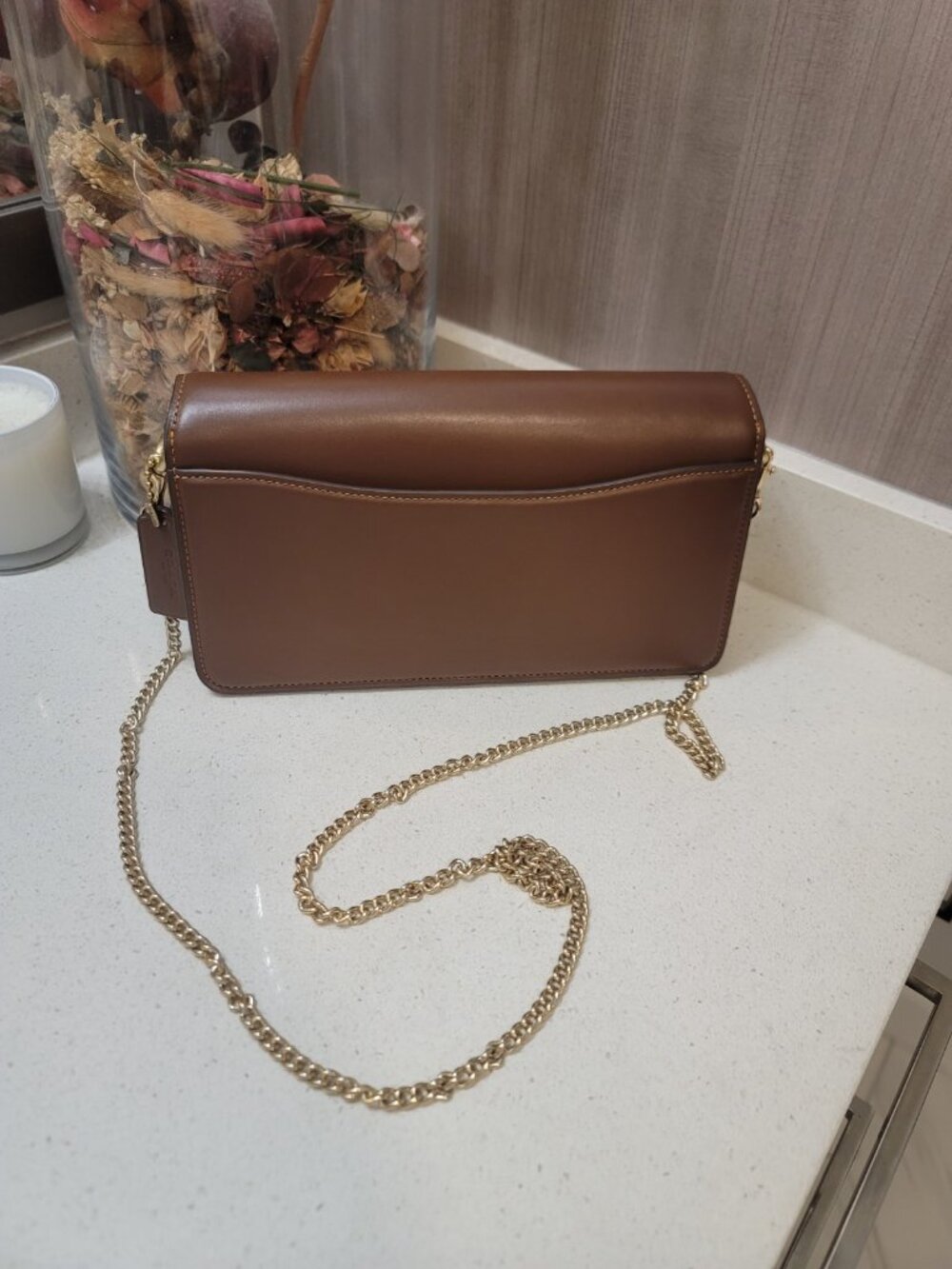 Coach Women's Brown Tabby Signature Chain-Linked Crossbody Bag NWT - Picture 4 of 10